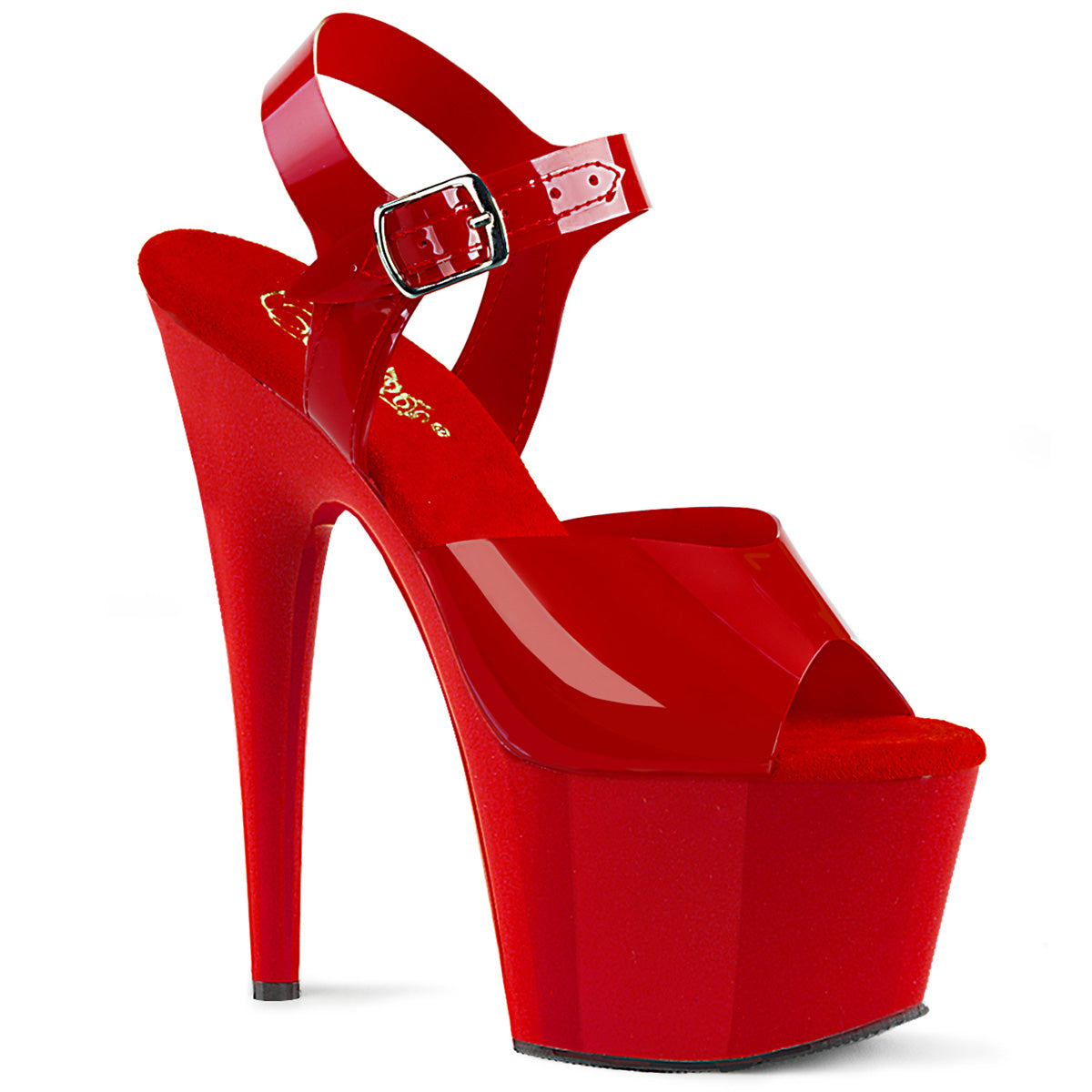 Pleaser Womens Sandals ADORE-708N Red (Jelly-Like) TPU/Red