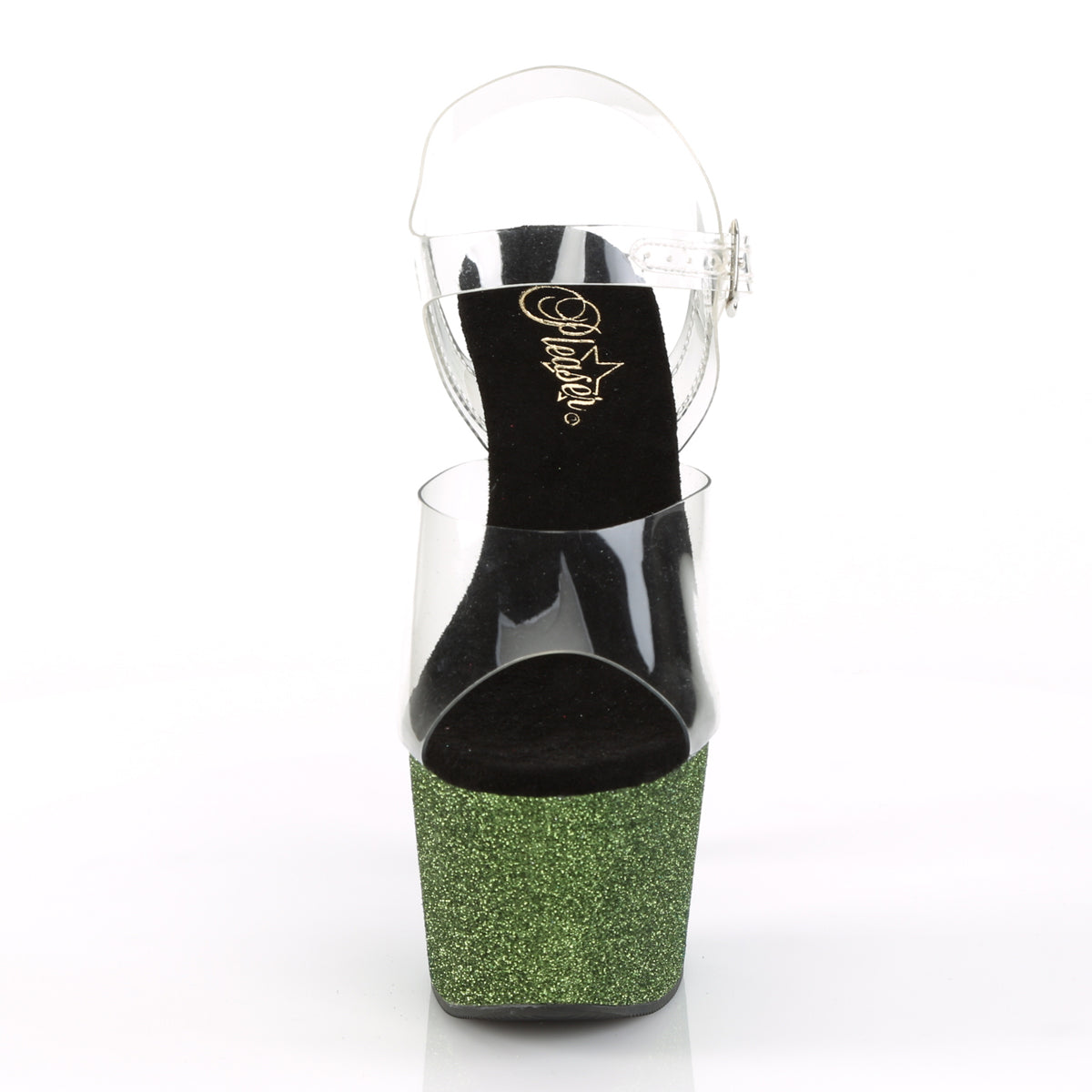 Pleaser Sandalias para mujer ADORE-708ombre clr / esmeralda-Poison-Blk ombre