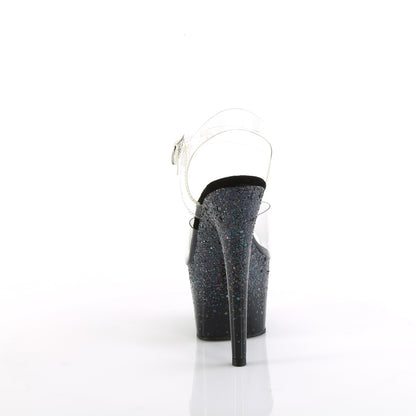 Pleaser   ADORE-708SS CLR/BLK Multi Glitter