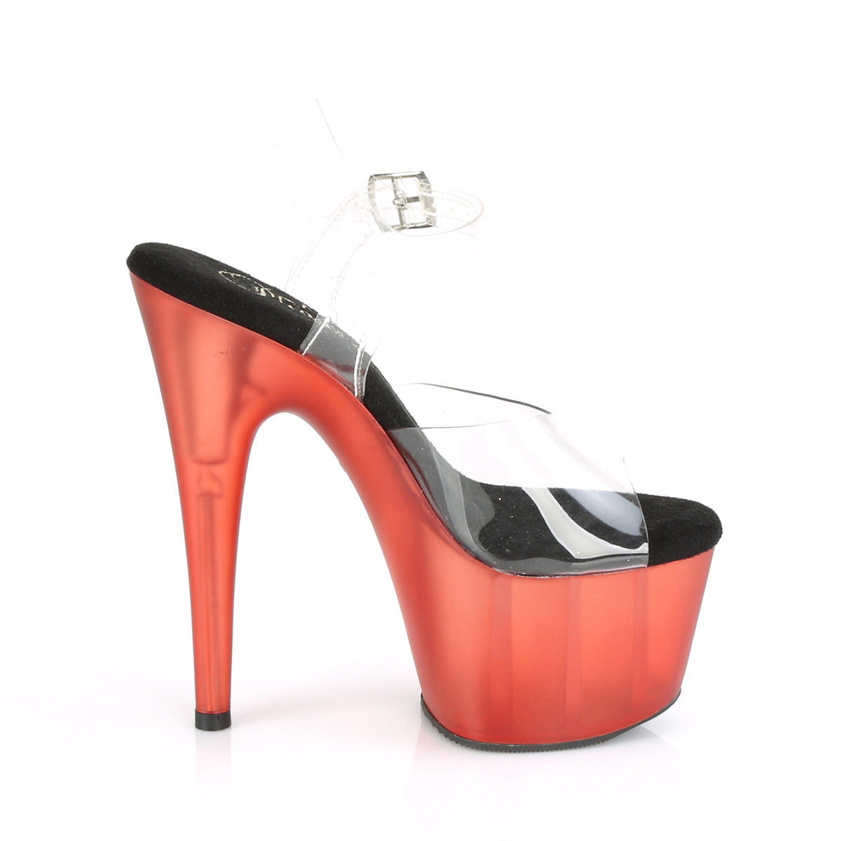 Pleaser Sandalias para mujer ADORE-708t clr / rojo helado