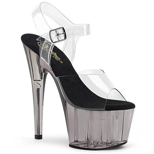 Pleaser Womens Sandals ADORE-708T Clr/Smoke Tinted