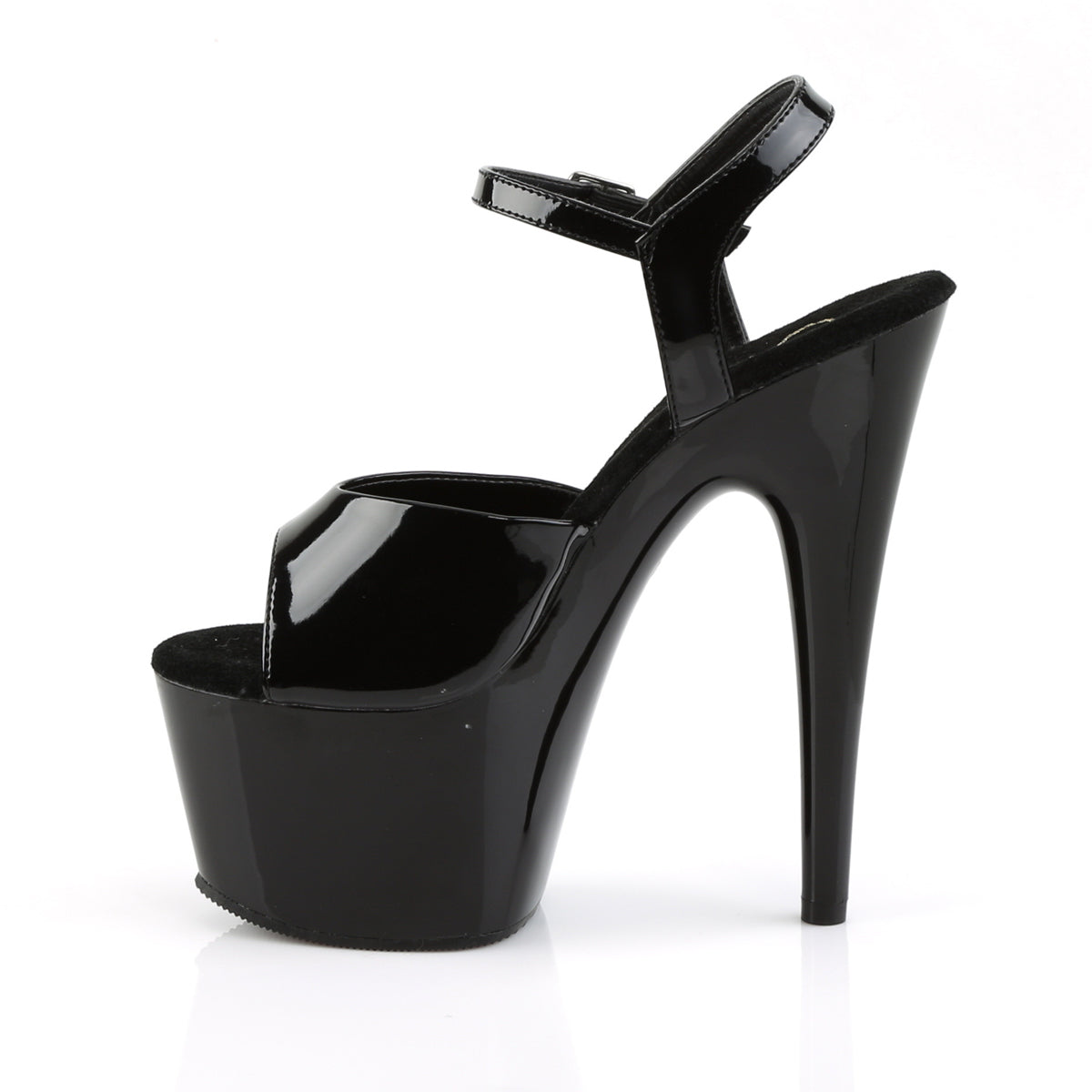Pleaser Sandalias para mujer ADORE-709 BLK PAT / BLK
