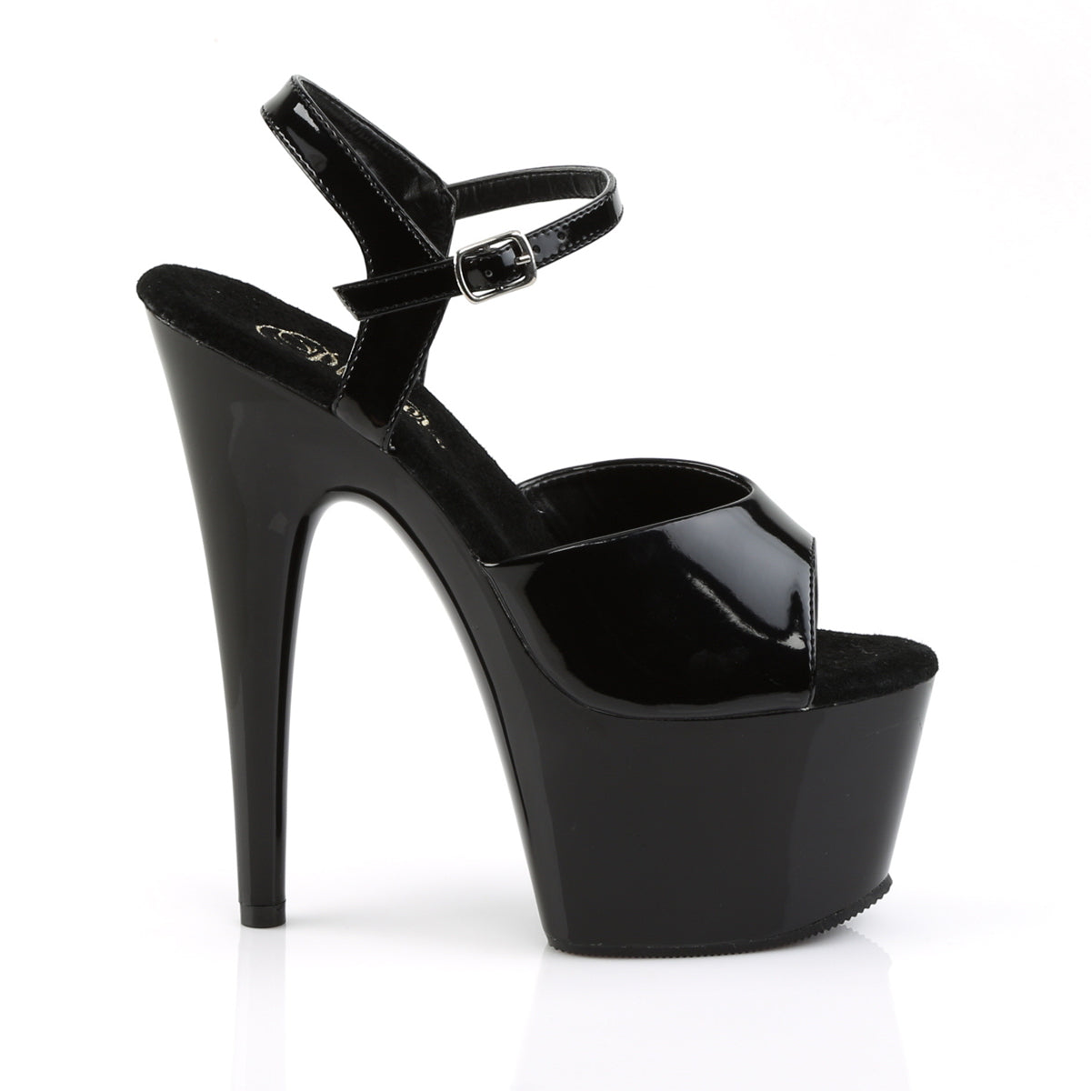 Pleaser Sandalias para mujer ADORE-709 BLK PAT / BLK