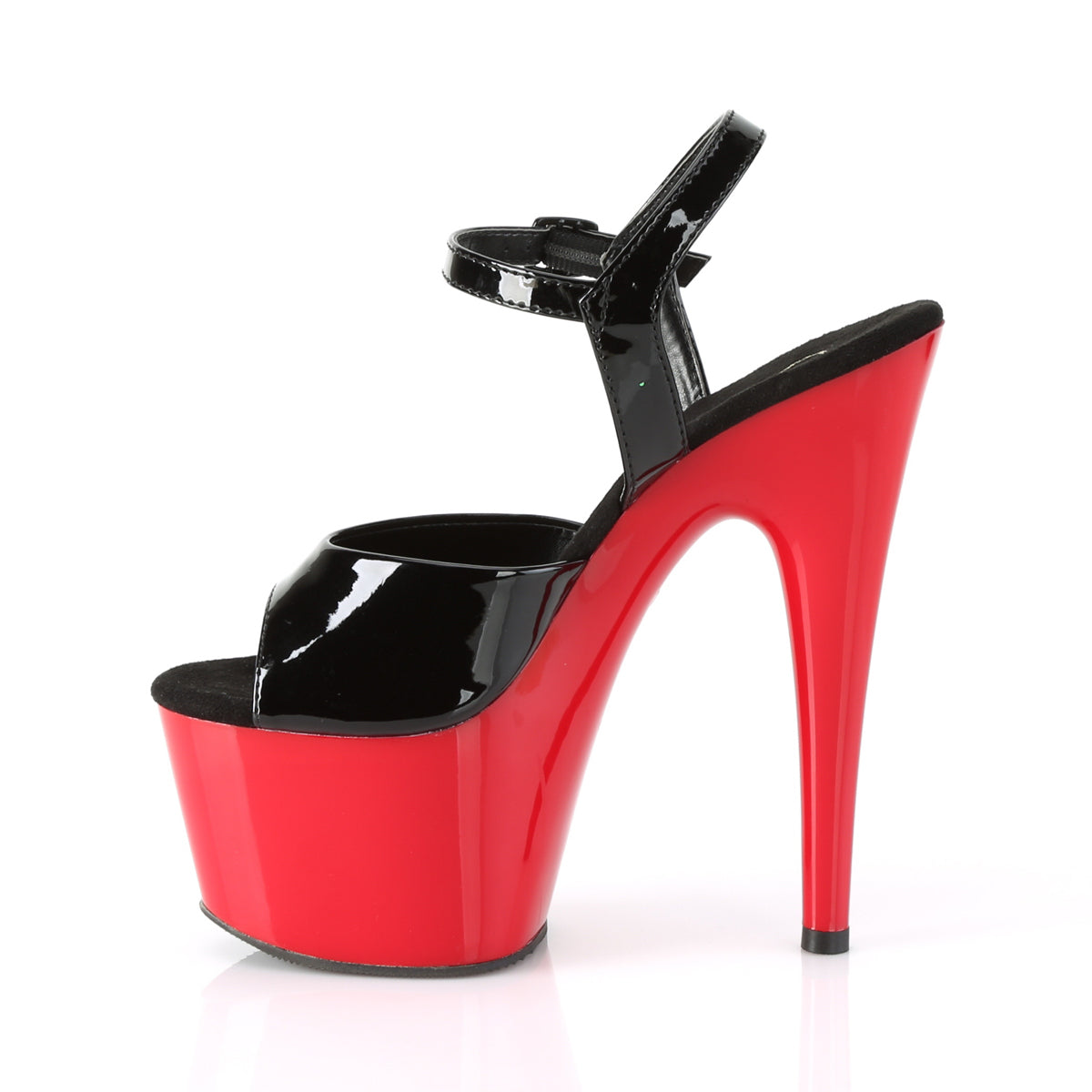 Pleaser Sandalias para mujer ADORE-709 BLK PAT / RED