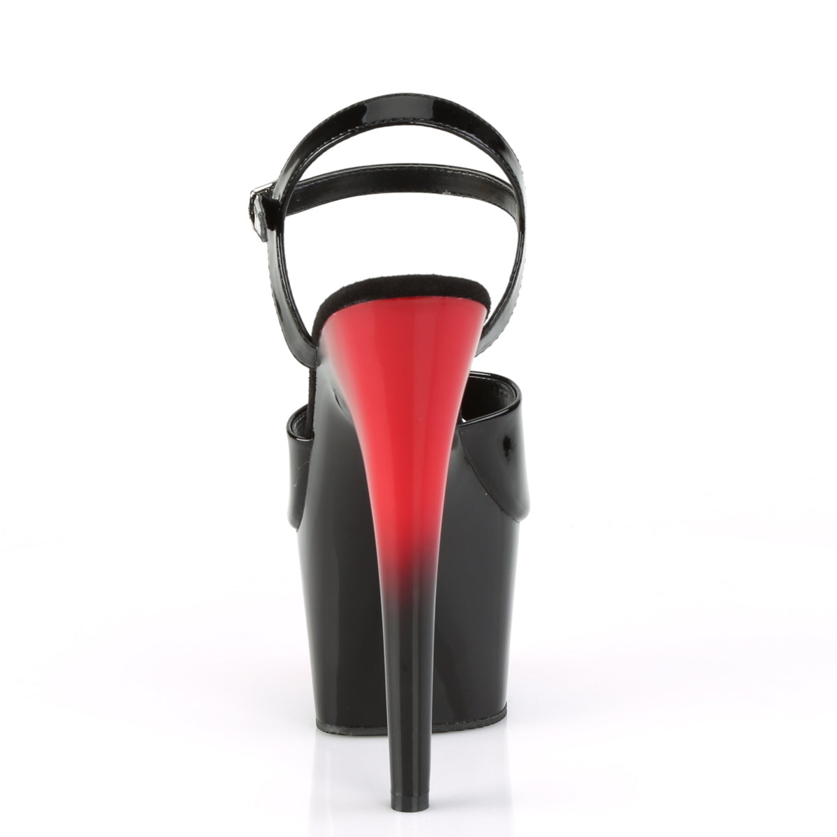 Pleaser Sandalias para mujer ADORE-709BR BLK PAT / RED-BLK