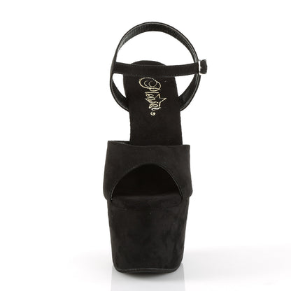 Pleaser Sandalias para mujer ADORE-709FS BLK Faux Suda / Blk Faux Suede