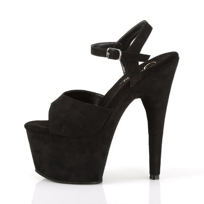 Pleaser Sandalias para mujer ADORE-709FS BLK Faux Suda / Blk Faux Suede