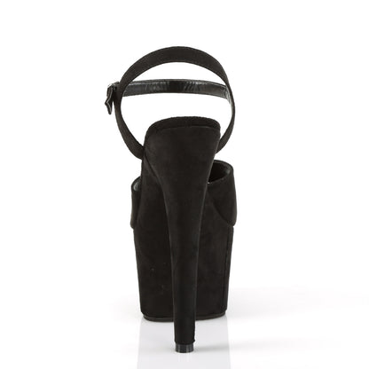 Pleaser Sandalias para mujer ADORE-709FS BLK Faux Suda / Blk Faux Suede
