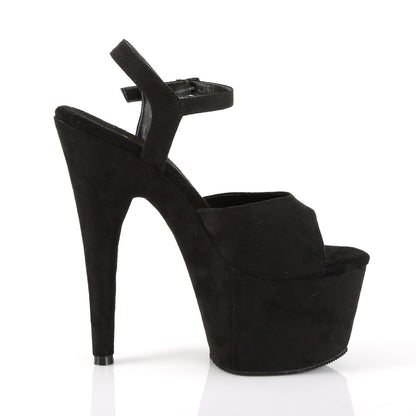Pleaser Sandalias para mujer ADORE-709FS BLK Faux Suda / Blk Faux Suede