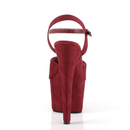 Pleaser Sandalias para mujer ADORE-709FS Borgoña Faux Suda / Burgundy Faux Suede
