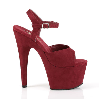 Pleaser Sandalias para mujer ADORE-709FS Borgoña Faux Suda / Burgundy Faux Suede