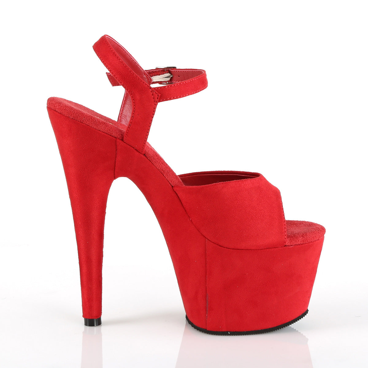 Pleaser Sandalias para mujer ADORE-709FS Red Faux Suede / Red Faux Suede