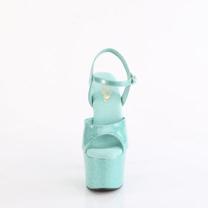 Pleaser   ADORE-709GP Aqua Glitter Pat/M
