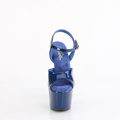 Pleaser   ADORE-709GP Navy Blue Glitter Pat/M
