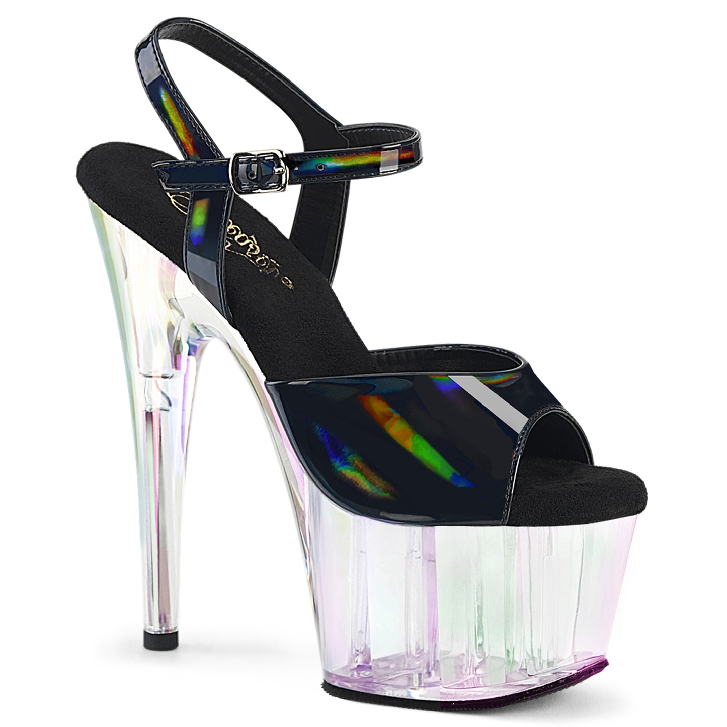 Pleaser   ADORE-709ht blk holo/holo teñido