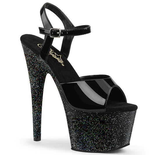 Pleaser Sandalias para mujer ADORE-709mg BLK PAT / BLK