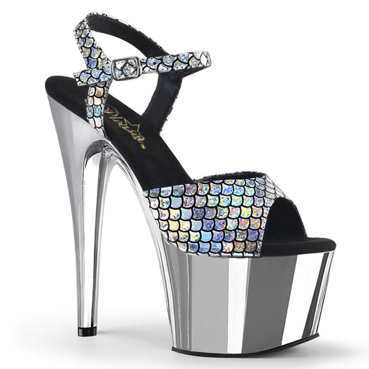 Pleaser Sandalias para mujer ADORE-709msc SLV Hologram / SLV Chrome