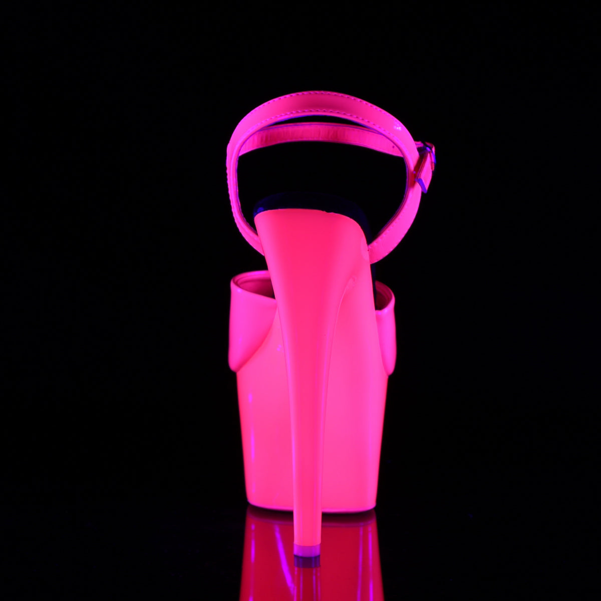Pleaser Womens Sandals ADORE-709UV Neon H. Pink Pat/Neon H. Pink