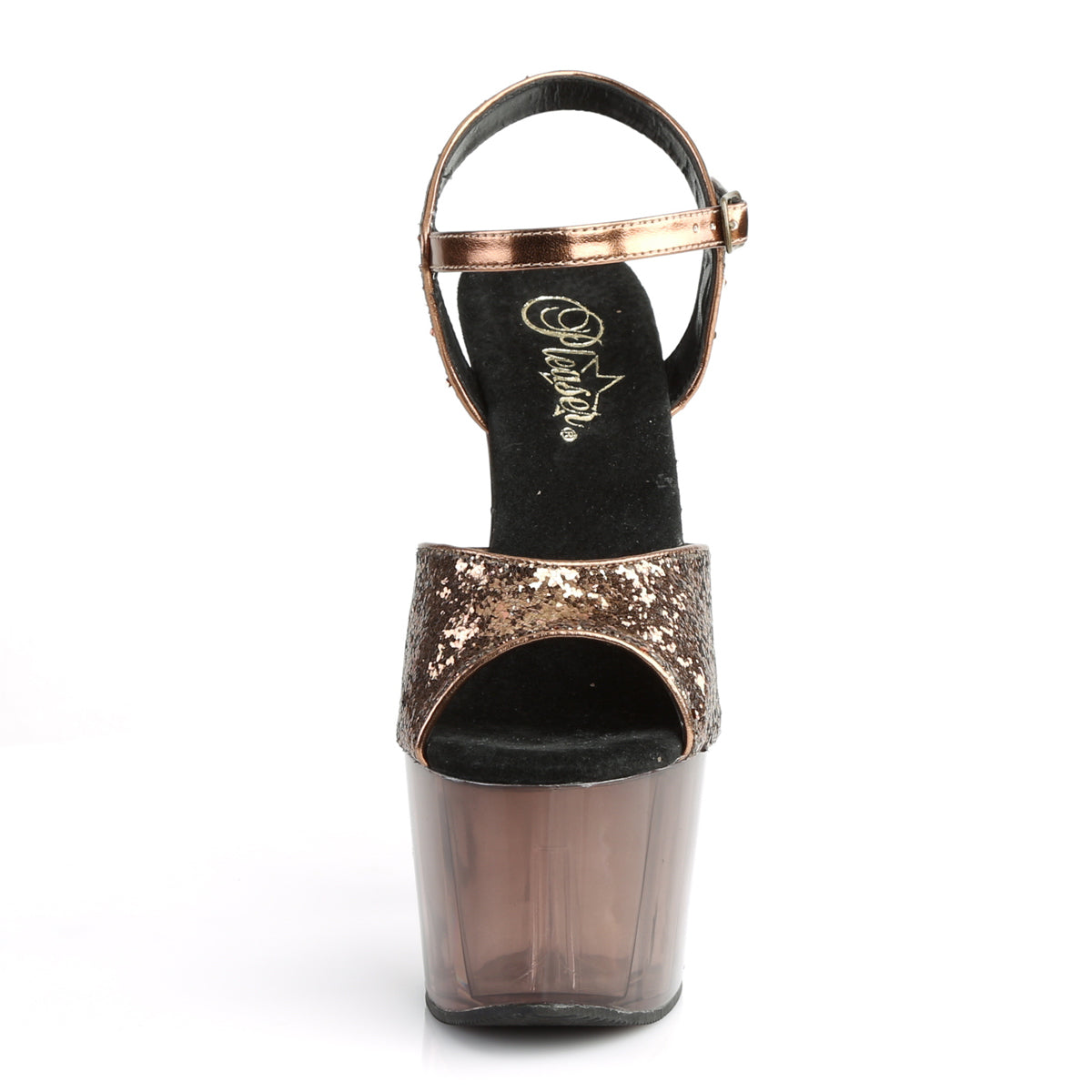 Pleaser Sandalias para mujer ADORE-710gt brillo de bronce / bronce tintado