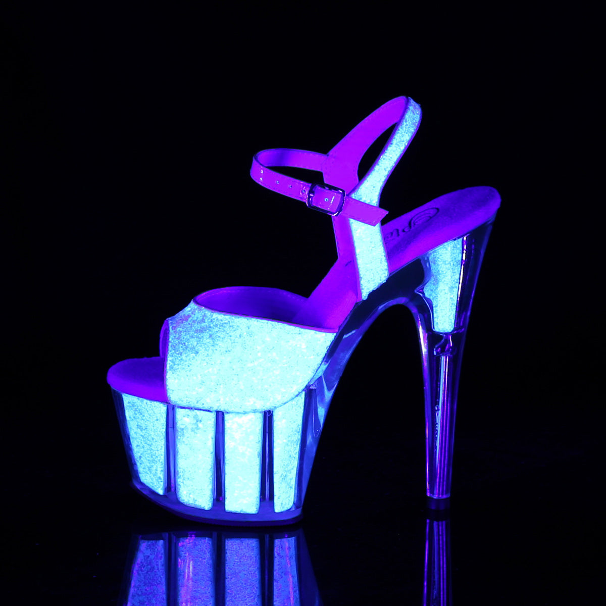 Pleaser Sandalias para mujer ADORE-710uvg Neon Opal Glitter / Neon Opal Brillo