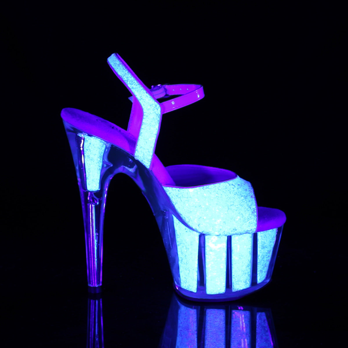 Pleaser Sandalias para mujer ADORE-710uvg Neon Opal Glitter / Neon Opal Brillo