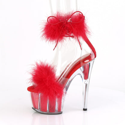 Pleaser Sandalias para mujer ADORE-724F CLR-rojo de piel / piel roja