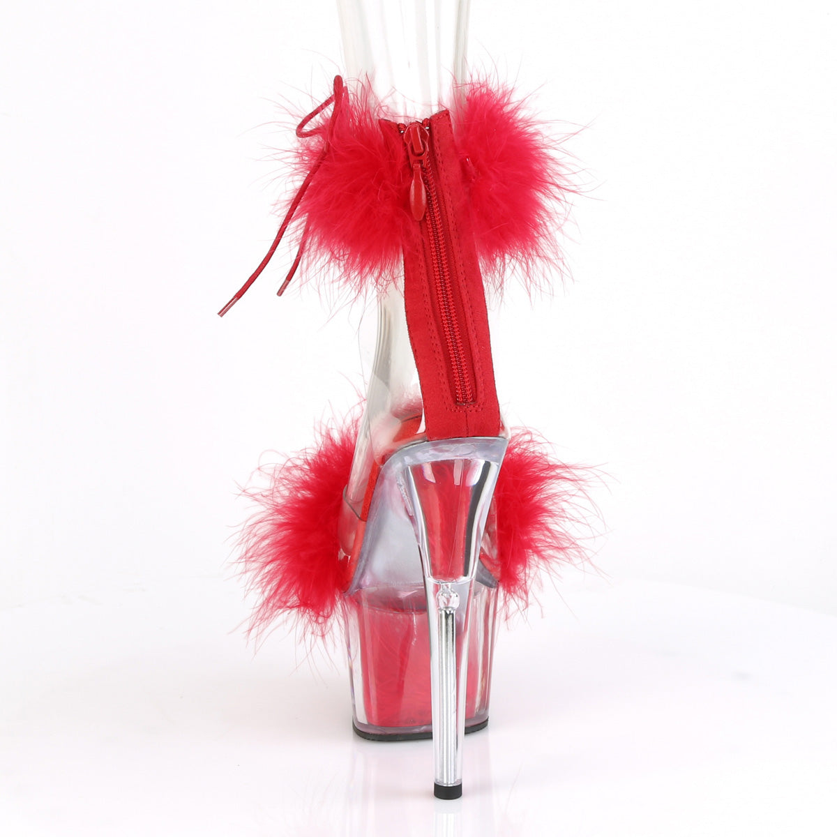 Pleaser Sandalias para mujer ADORE-724F CLR-rojo de piel / piel roja