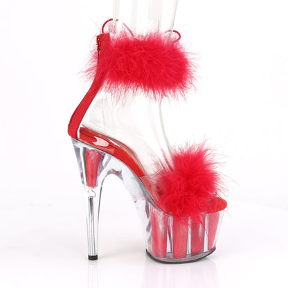Pleaser Sandalias para mujer ADORE-724F CLR-rojo de piel / piel roja