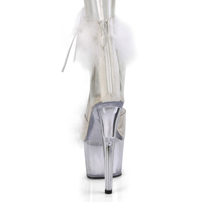Pleaser Sandalias para mujer ADORE-724F CLR-WHT PIEL / WHT PIEL