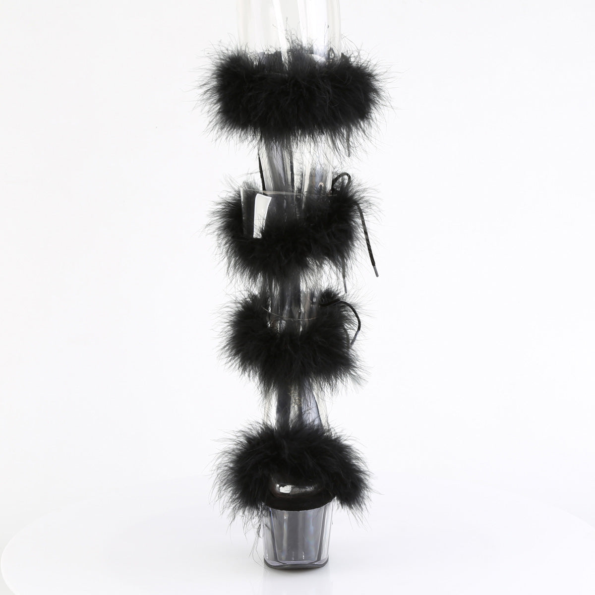 Pleaser   ADORE-728F Clr-Blk Fur/M