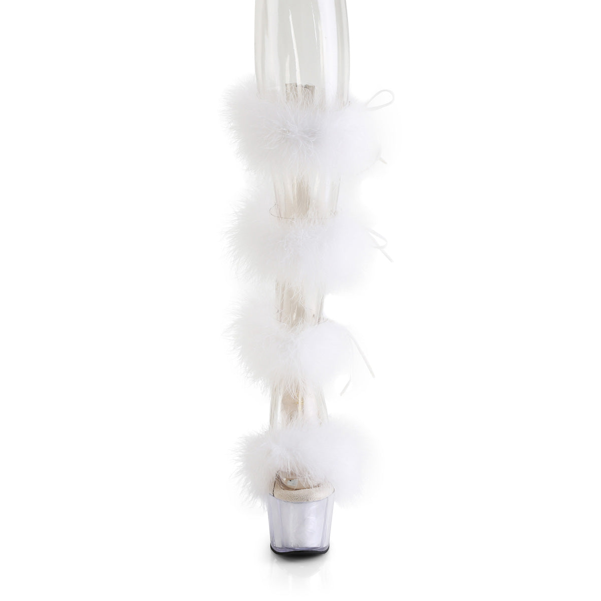 Pleaser   ADORE-728F Clr-Wht Fur/M