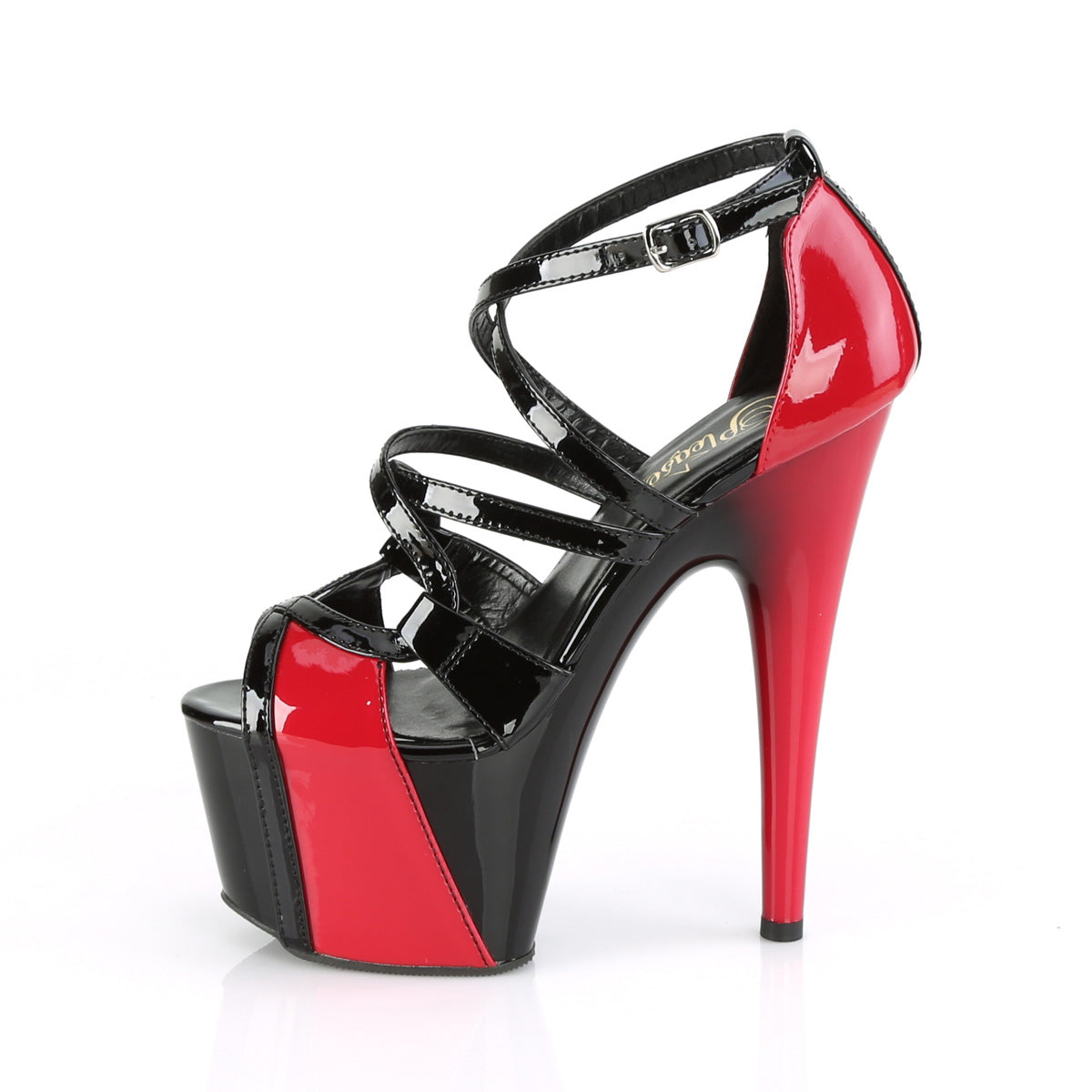 Pleaser Sandalias para mujer ADORE-764 BLK-RED PAT / BLK-ROJO