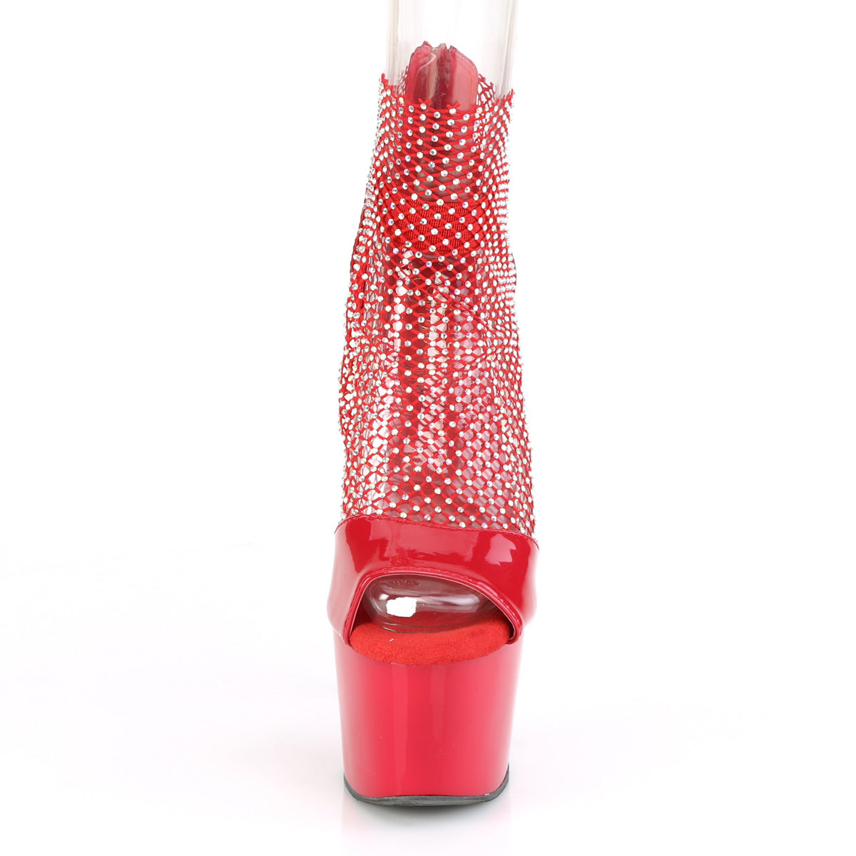 Pleaser Sandalias para mujer ADORE-765RM RED PAT-RS MESH / ROJO