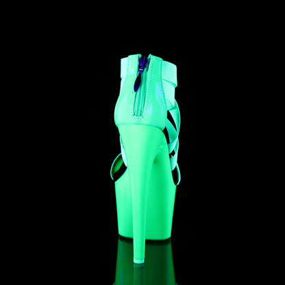 Pleaser Sandalias para mujer ADORE-769UV Neon Green Banda Elástica-Patente / Neon Green