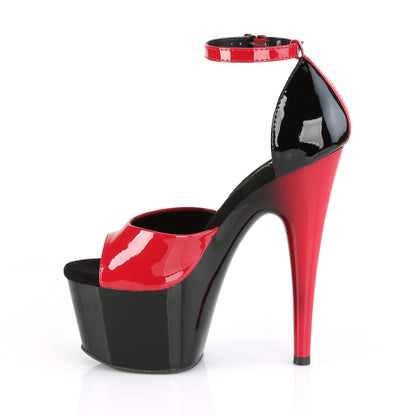 Pleaser Womens Sandals ADORE-789 Red-Blk Pat/Blk-Red