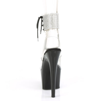 Pleaser Sandalias para mujer ADORE-791-2RS CLR / BLK