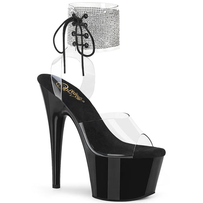 Pleaser Sandalias para mujer ADORE-791-2RS CLR / BLK