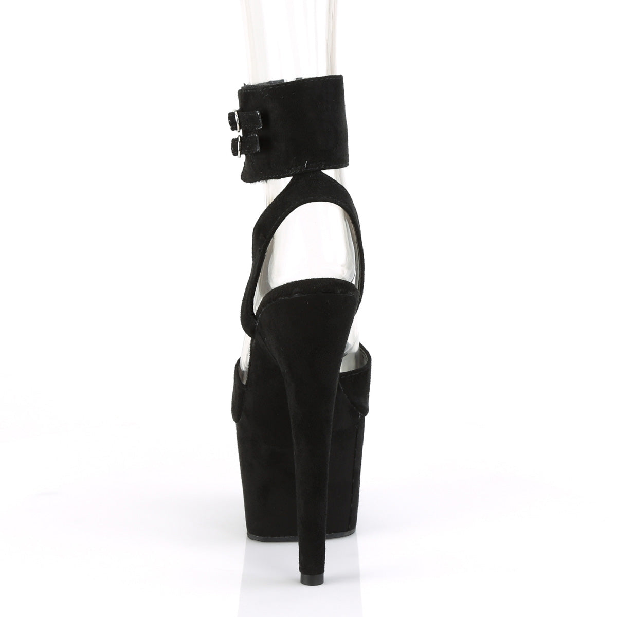 Pleaser Sandalias para mujer ADORE-791FS BLK Faux Suda / Blk Faux Suede