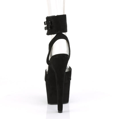 Pleaser Sandalias para mujer ADORE-791FS BLK Faux Suda / Blk Faux Suede