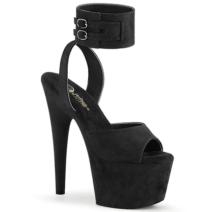 Pleaser Sandalias para mujer ADORE-791FS BLK Faux Suda / Blk Faux Suede