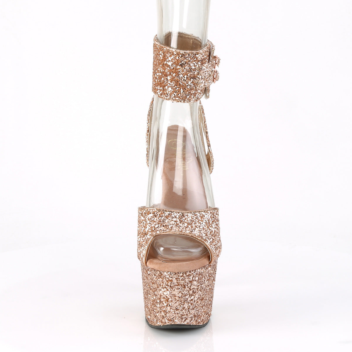 Pleaser Sandalias para mujer ADORE-791lg brillo de oro rosa / brillo de oro rosa
