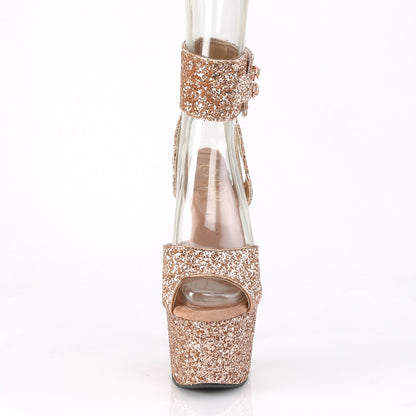Pleaser Sandalias para mujer ADORE-791lg brillo de oro rosa / brillo de oro rosa