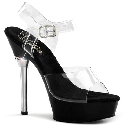 Pleaser Womens Sandals ALLURE-608 Clr/Blk