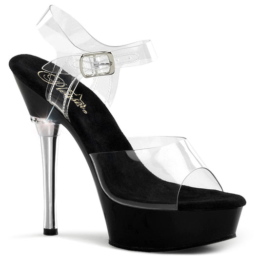 Pleaser Womens Sandals ALLURE-608 Clr/Blk