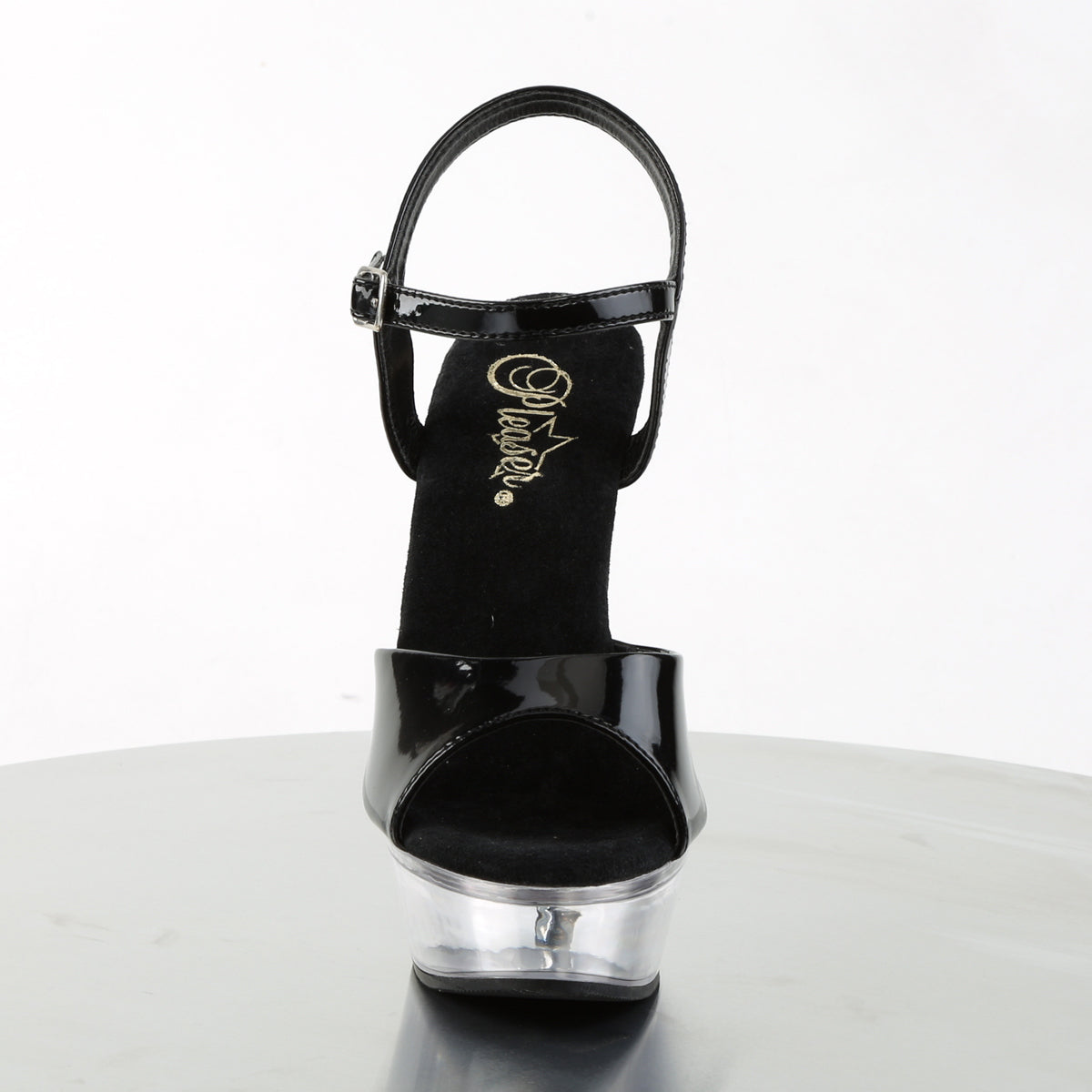 Pleaser Womens Sandals ALLURE-609 Blk Pat/Clr