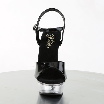 Pleaser Womens Sandals ALLURE-609 Blk Pat/Clr