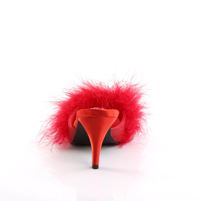 Fabulicious Sandalias para mujer AMOUR-03 pelaje de PU rojo