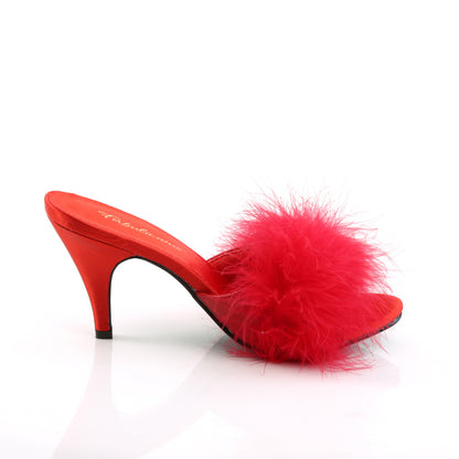Fabulicious Sandalias para mujer AMOUR-03 pelaje de PU rojo