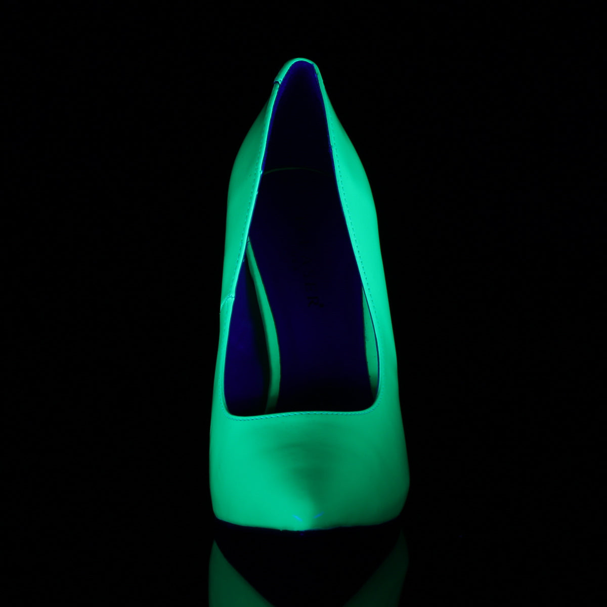Pleaser Womens Pumps AMUSE-20 Neon Green Pat