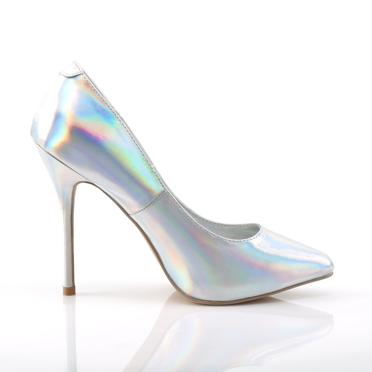 Pleaser Womens Pumps AMUSE-20 Slv Hologram Pu